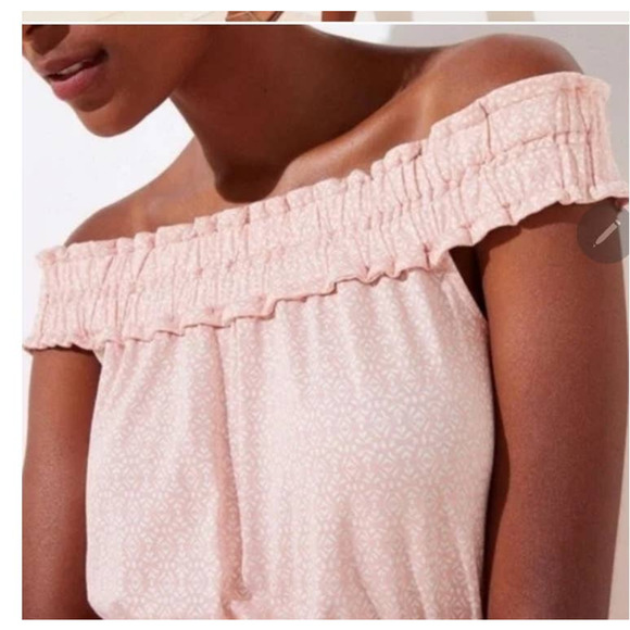 Loft Beach Tiered Pink Dress Size Large New With Tags - Picture 3 of 12